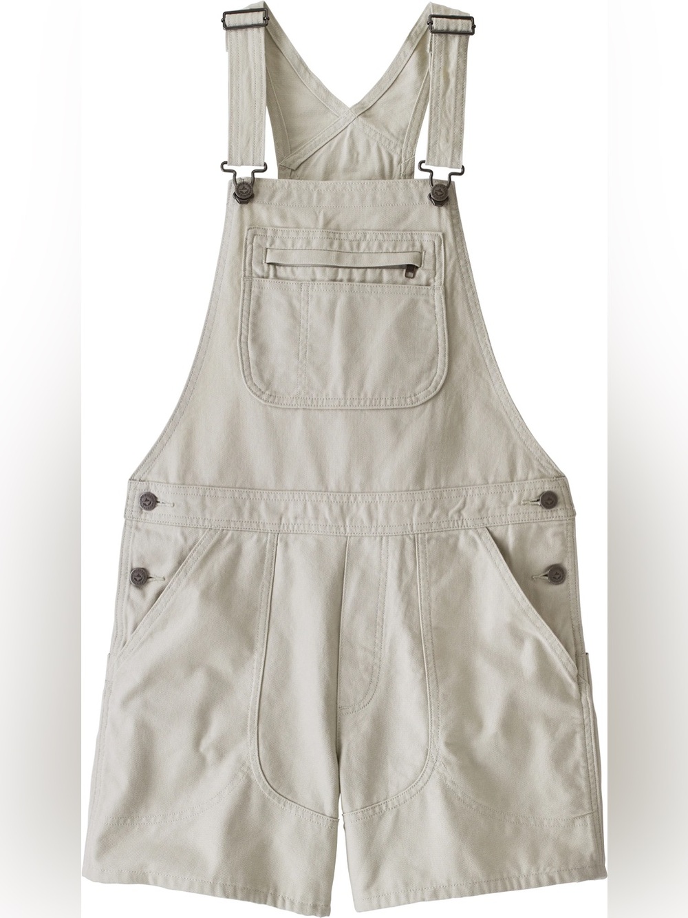 Patagonia Organic Cotton Stand Up Overalls 5” in Undyed Natural Women’s Size XL